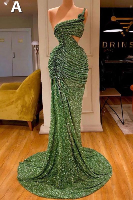 BMbride Sexy Long Mint Green Sequins Prom Dress Mermaid BMbride