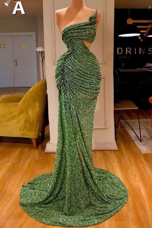 BMbride Sexy Long Mint Green Sequins Prom Dress Mermaid BMbride