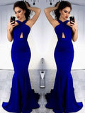 BMbride Sheath Halter Sleeveless With Ruched Satin Prom Dresses BMbride