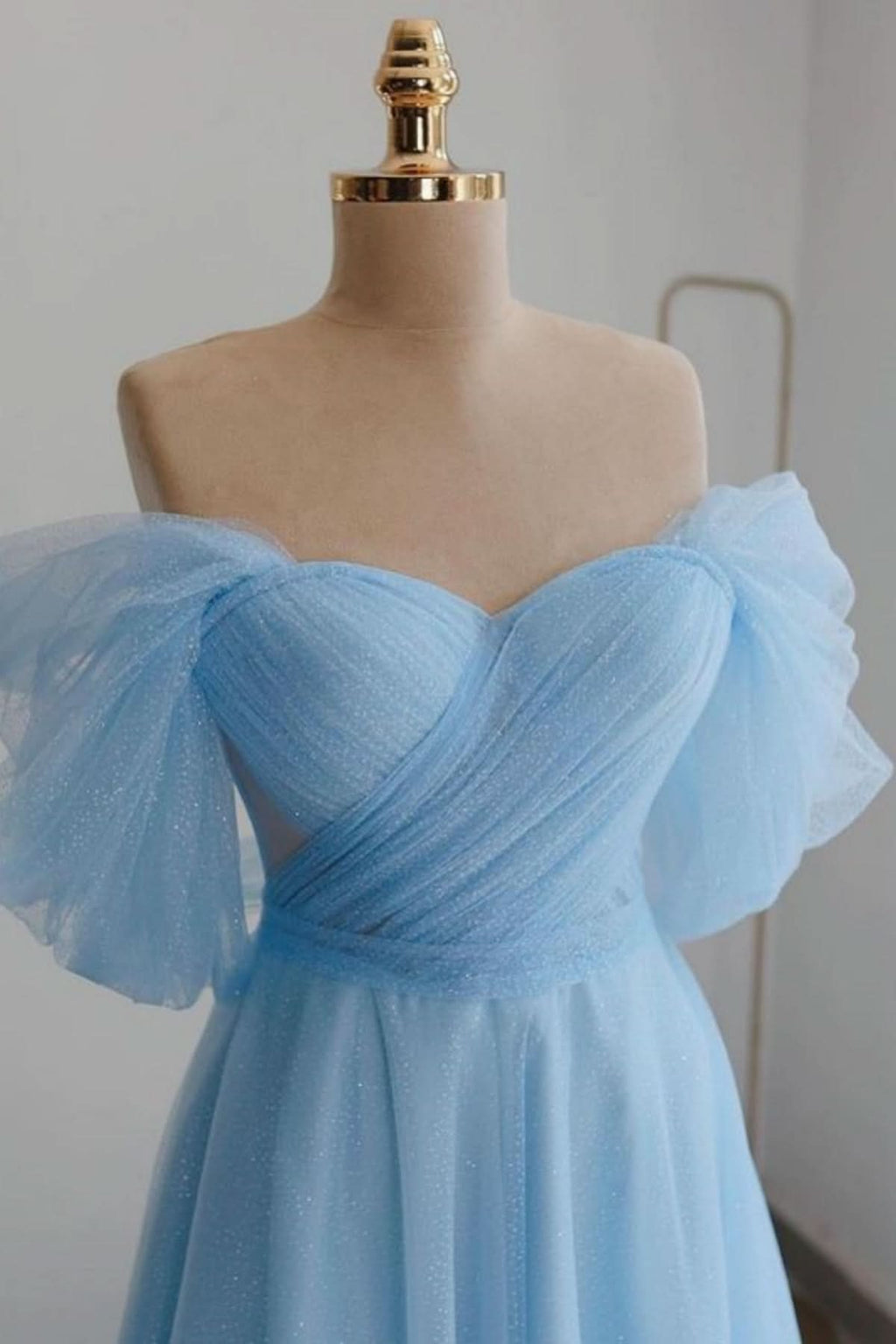 Stylish Sky Blue Sequins Lace Beaded Bodice Short Homecoming Dress BM bride