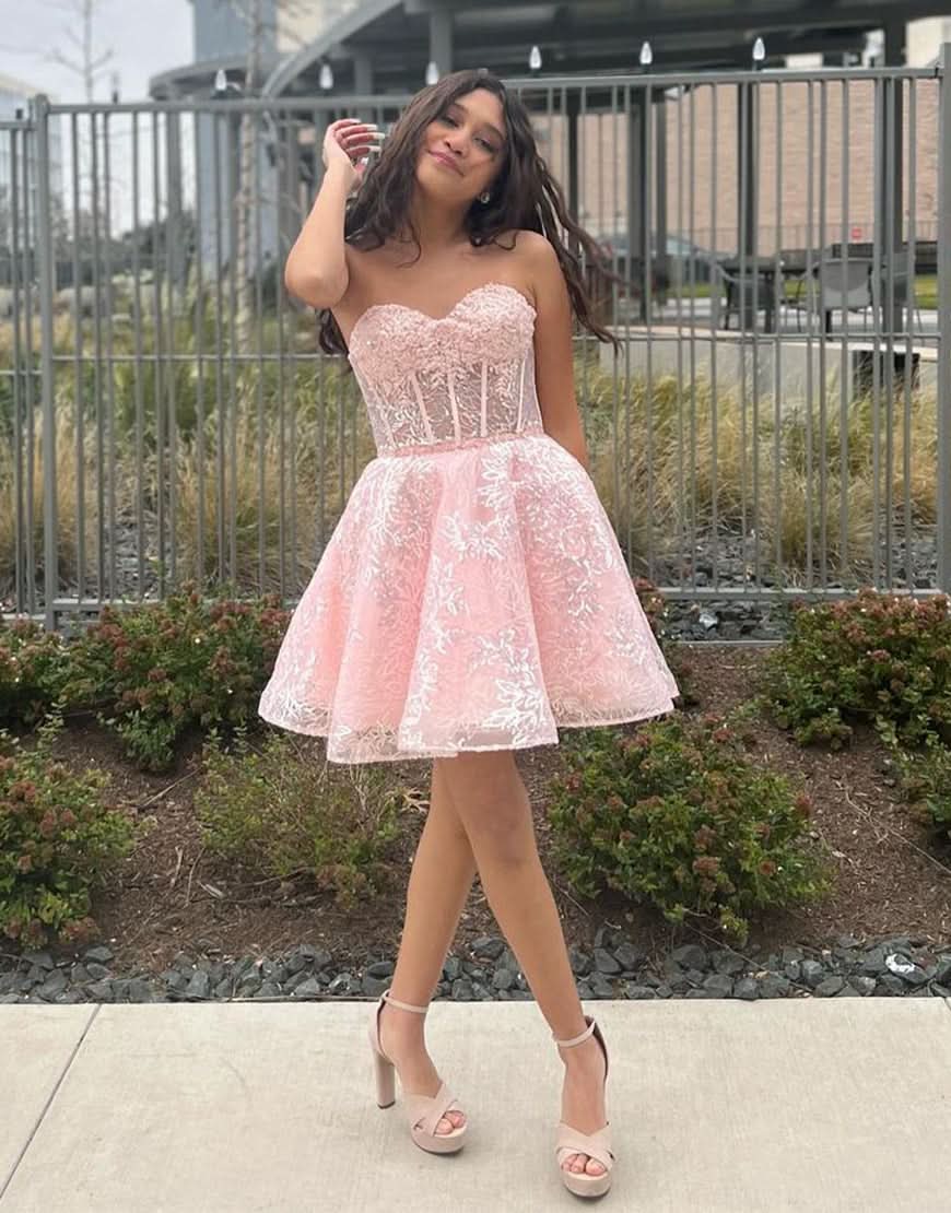 Dreamy A-Line Sweetheart Homecoming Dress for a Timeless Appeal BM bride
