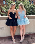 Eye-Catching Sweetheart Gold Metallic A-Line Ruffle Homecoming Dress BM bride