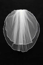 Simple ivory white wedding viel for free Bmbride