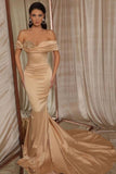 BMbride Simple Long Mermaid Prom Dresses with Glitter BMbride