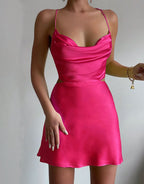 Orange Spaghetti Strap Bodycon Homecoming Dress BM bride