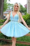Lovely A-Line Appliques Corset Homecoming Dress BM bride
