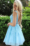 Lovely A-Line Appliques Corset Homecoming Dress BM bride