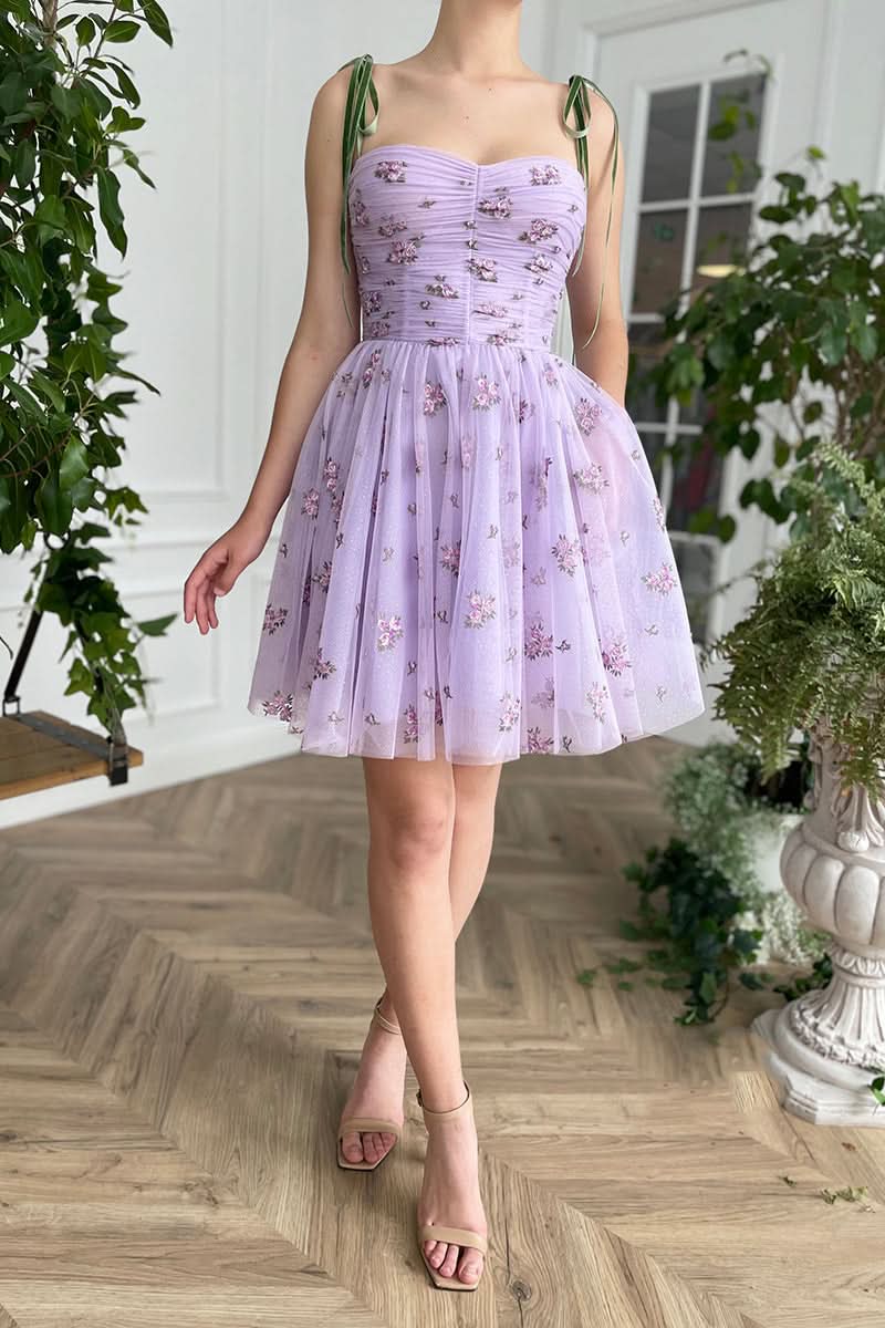 Spaghetti Straps Pleats Vintage Homecoming Dress with Pockets BM bride