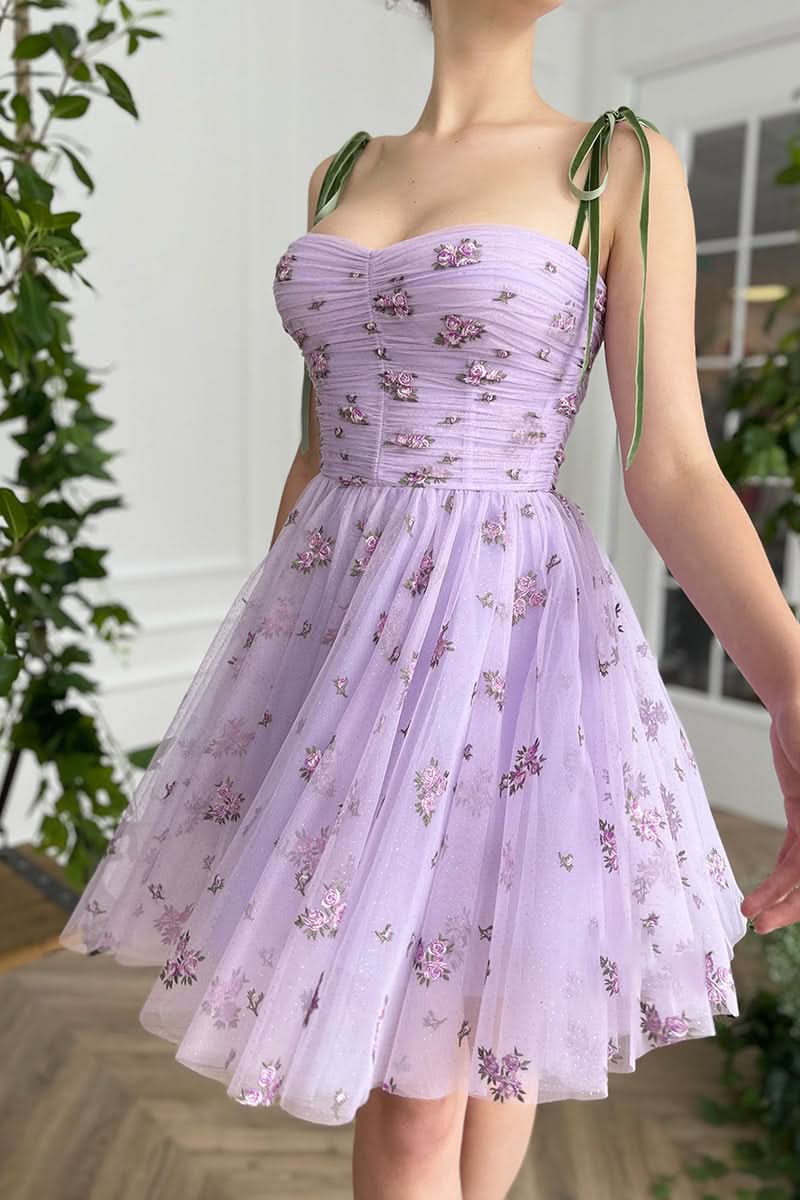 Spaghetti Straps Pleats Vintage Homecoming Dress with Pockets BM bride