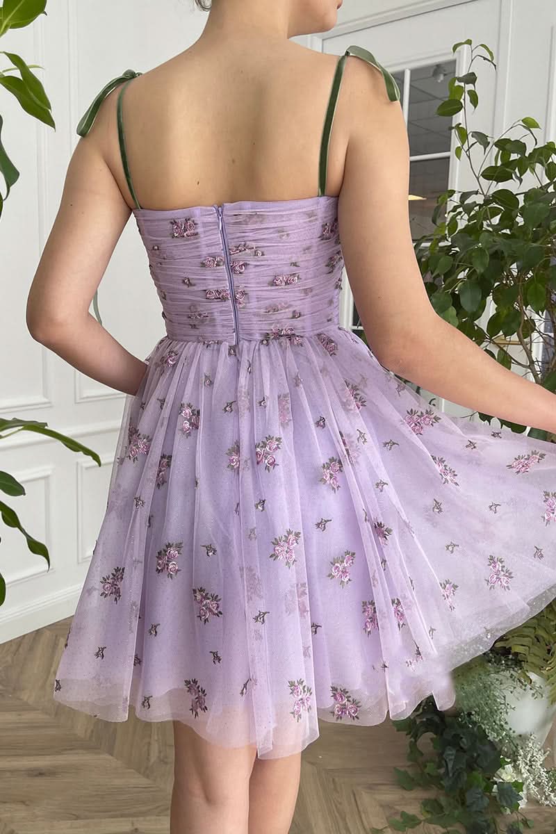 Spaghetti Straps Pleats Vintage Homecoming Dress with Pockets BM bride