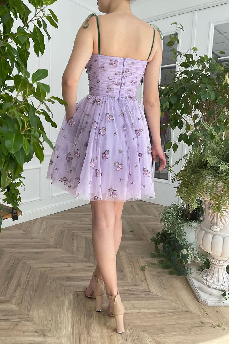 Spaghetti Straps Pleats Vintage Homecoming Dress with Pockets BM bride