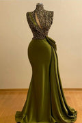 BMbride Sparkly Green Sequins Mermaid Prom Dresses BMbride