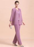 Square Cap-Sleeves Lace Chiffon Jumpsuit BMbride