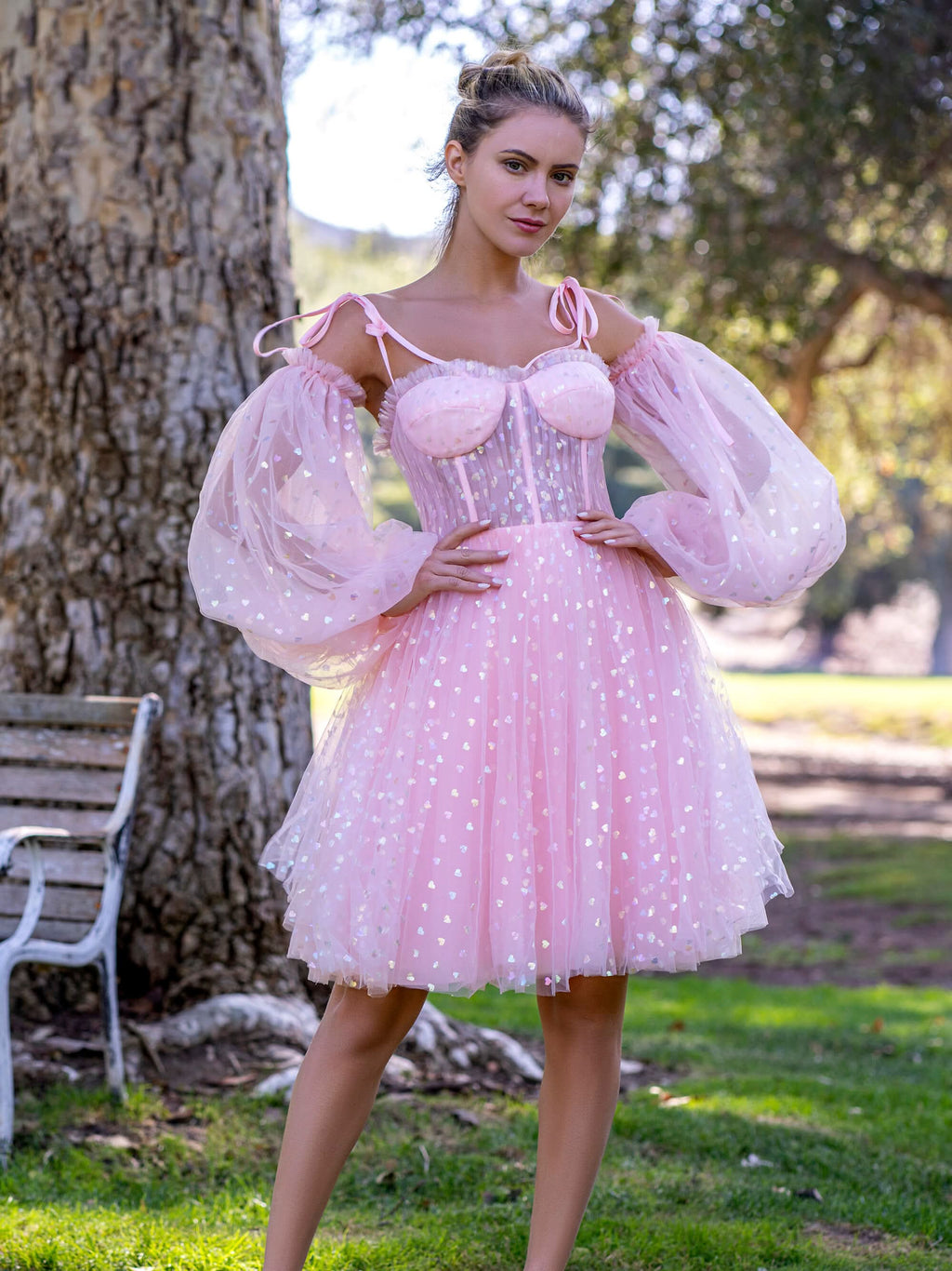 Elegant A-Line Sweetheart White Corset Homecoming Dress BM bride