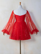 Sweetheart Neck Starlit Cloud Mini Length Dress BM bride
