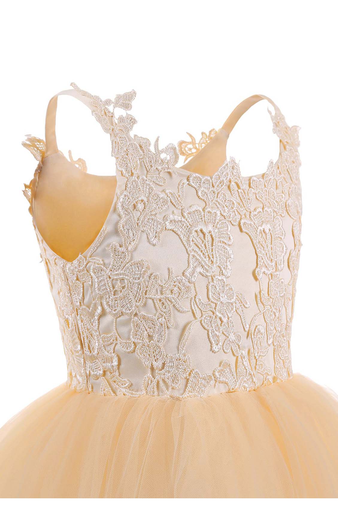 BMbride Square Neckline Sleeveless Ball Gown Flower Girls Dress BMbride