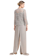 Square Straps Lace Chiffon Jumpsuit BMbride