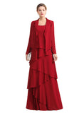 Square Straps Sleeveless Floor-Length Dress BMbride