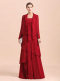 Square Straps Sleeveless Floor-Length Dress BMbride