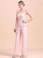 Strapless Sleeveless Appliques Jumpsuit BMbride