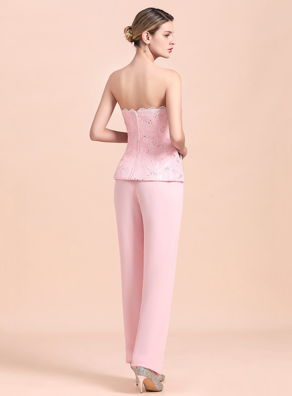 Strapless Sleeveless Appliques Jumpsuit BMbride