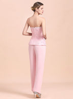 Strapless Sleeveless Appliques Jumpsuit BMbride
