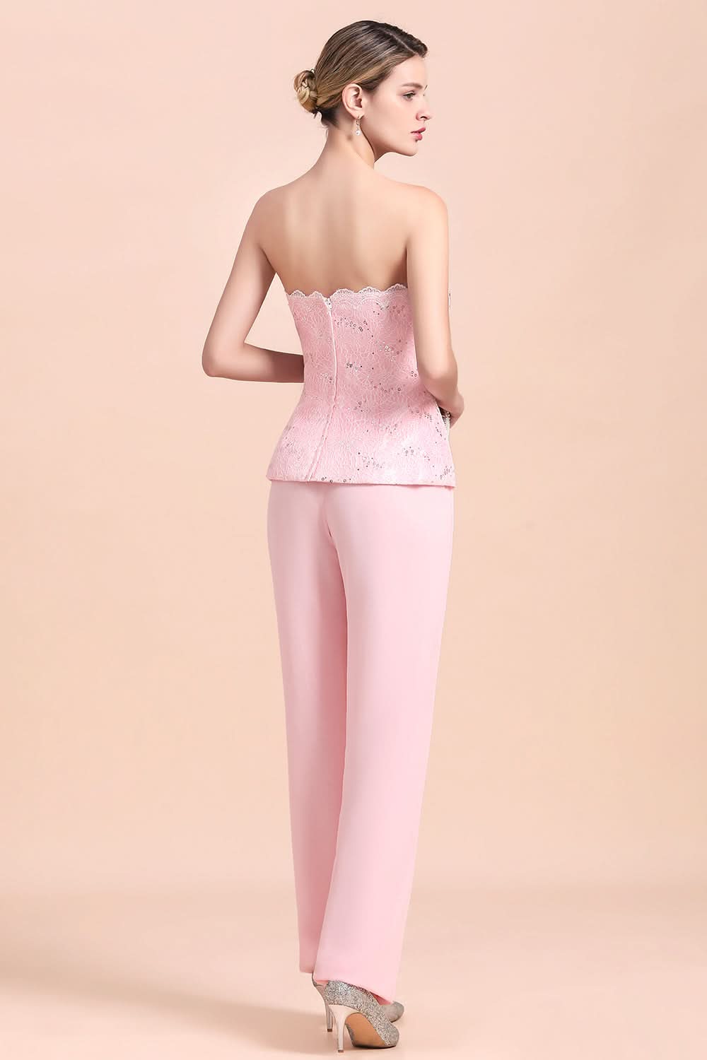 Strapless Sleeveless Appliques Jumpsuit BMbride