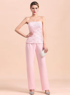 Strapless Sleeveless Appliques Jumpsuit BMbride