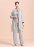 Straps Sleeveless Appliques Chiffon Jumpsuit BMbride