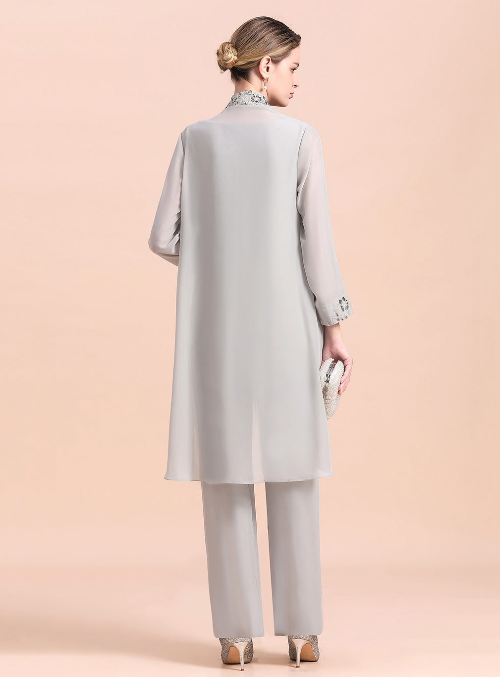 Straps Sleeveless Appliques Chiffon Jumpsuit BMbride