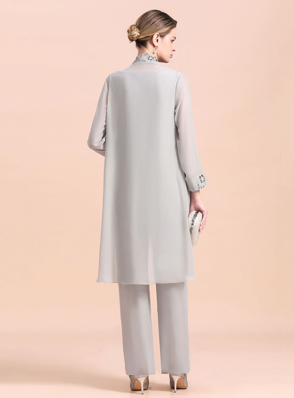 Straps Sleeveless Appliques Chiffon Jumpsuit BMbride
