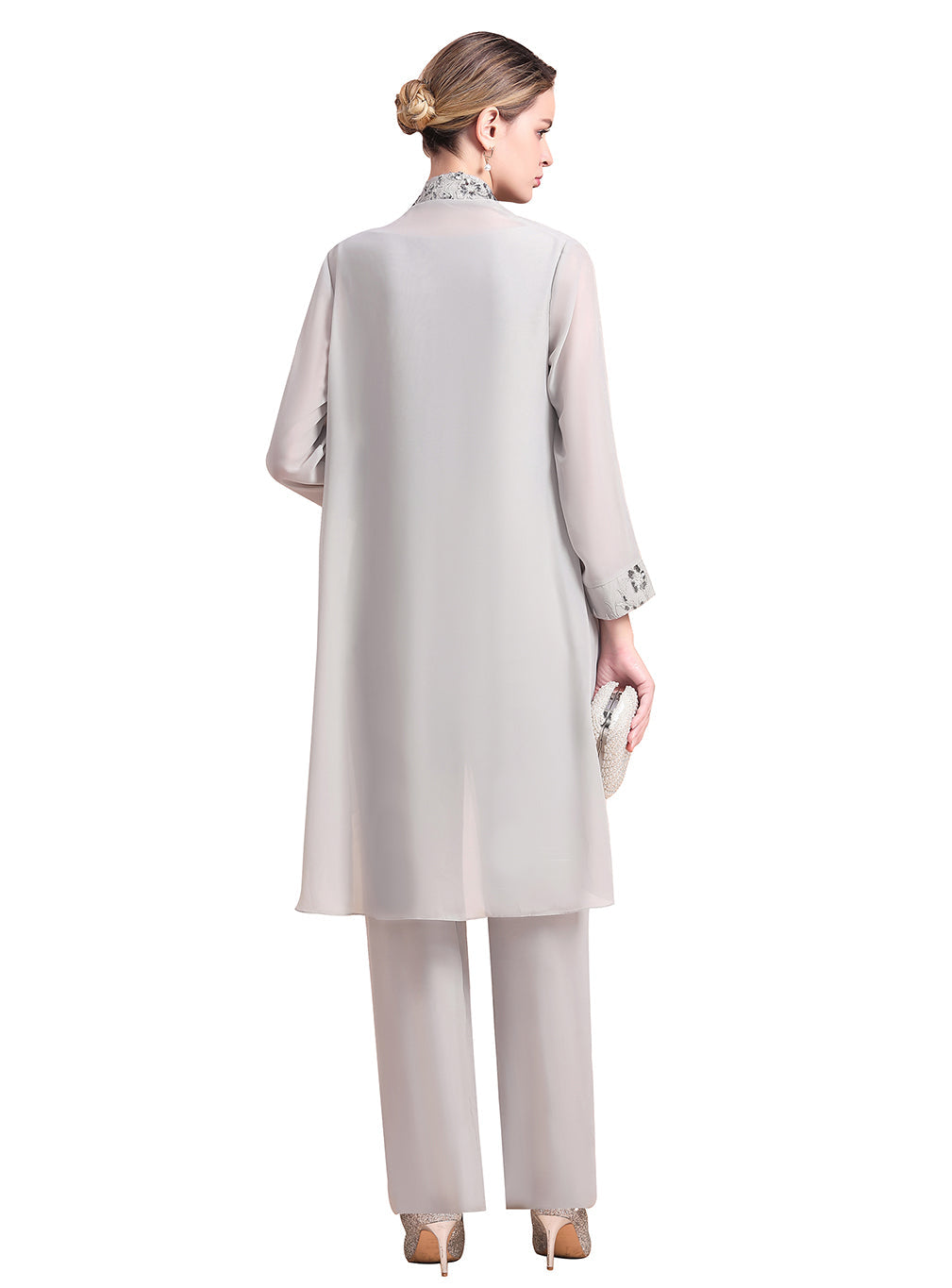Straps Sleeveless Appliques Chiffon Jumpsuit BMbride
