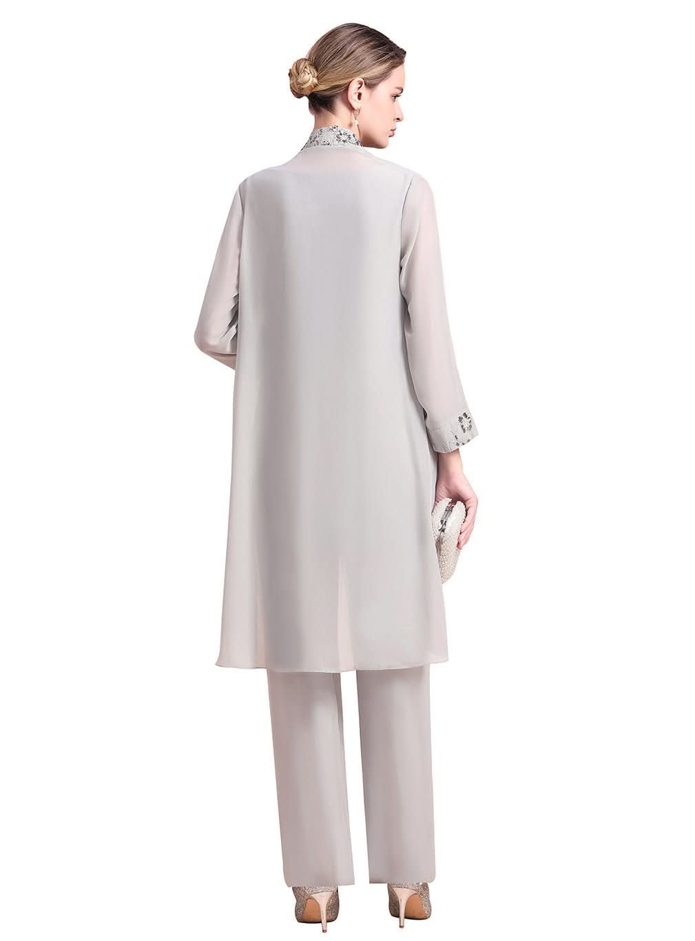 Straps Sleeveless Appliques Chiffon Jumpsuit BMbride