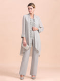 Straps Sleeveless Appliques Chiffon Jumpsuit BMbride
