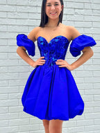 Lovely Light Blue V-Neck Sequin Appliques Mermaid Prom Dress for a Glamorous Evening BM bride