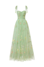 Beautiful Sweetheart Neck Floor Length Tulle Embroidery Floral Prom Dress BM bride