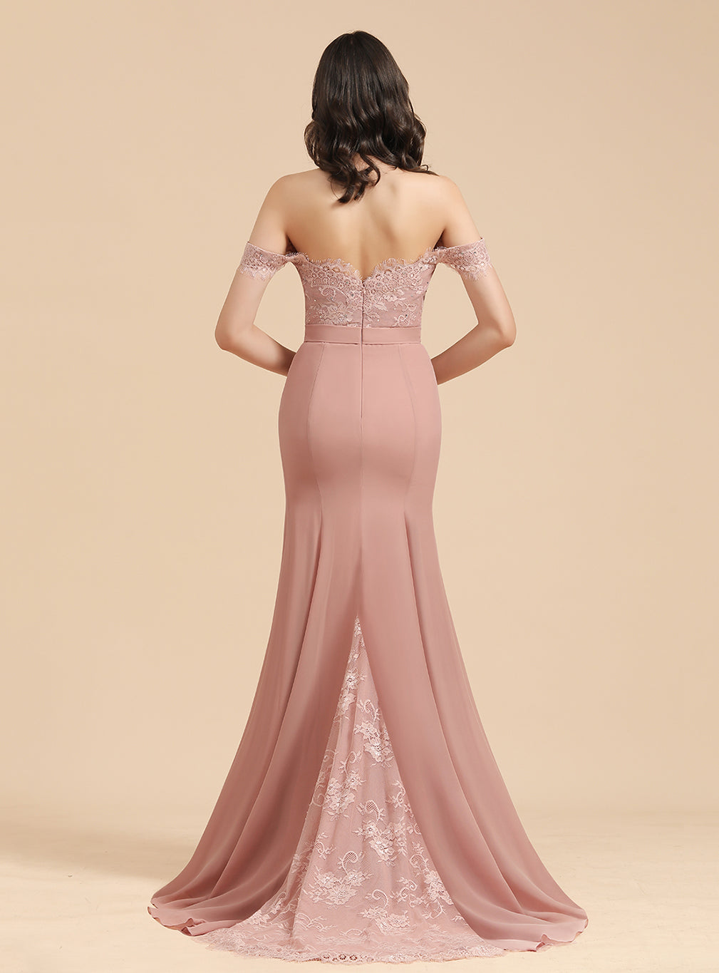 Sweetheart Off-The-Shoulder Sleeveless Mermaid Dress BMbride