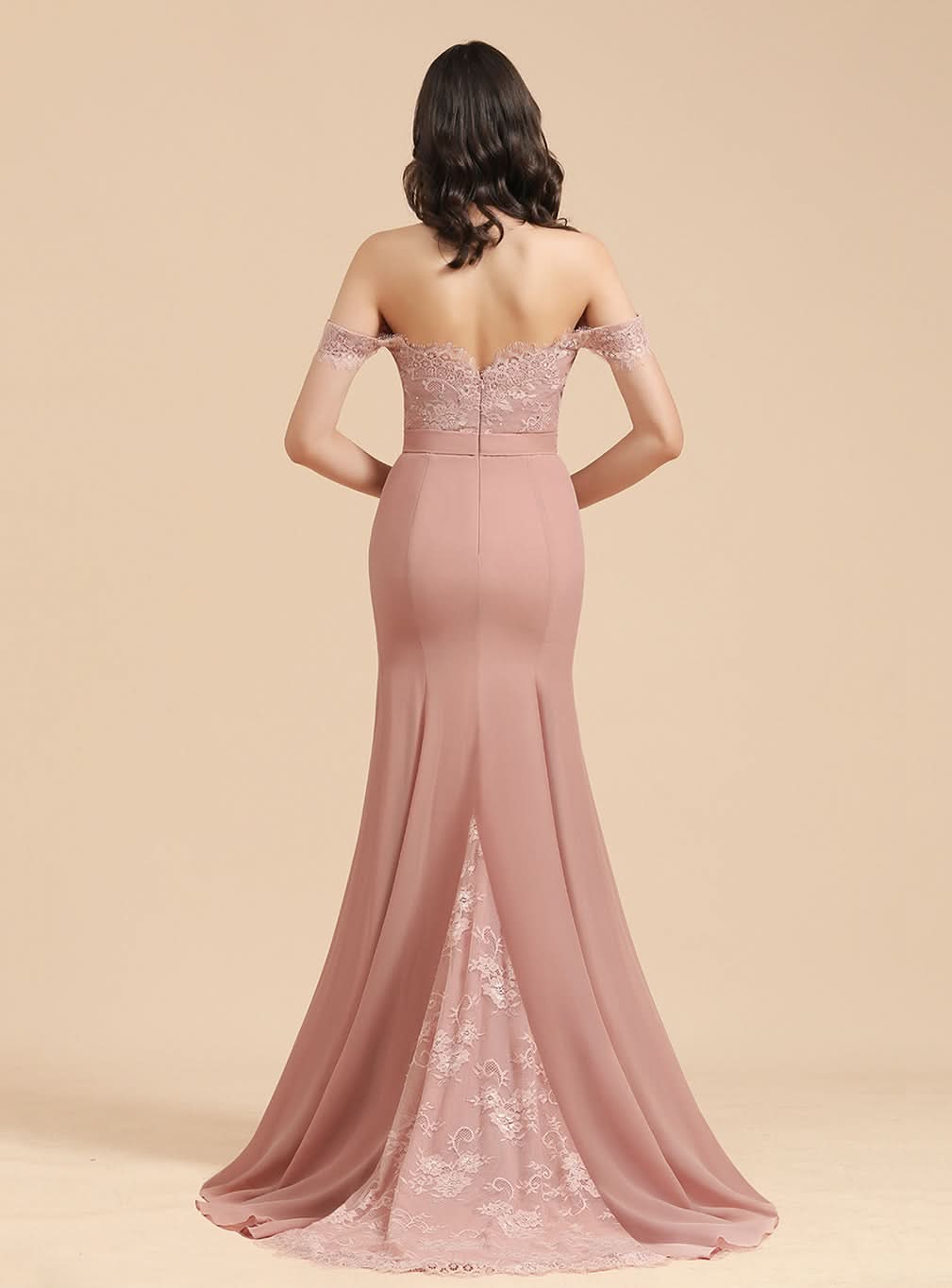 Sweetheart Off-The-Shoulder Sleeveless Mermaid Dress BMbride