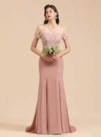 Sweetheart Off-The-Shoulder Sleeveless Mermaid Dress BMbride