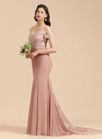 Sweetheart Off-The-Shoulder Sleeveless Mermaid Dress BMbride