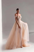 Stunning A-Line Long Shining Beads Prom Gown BM bride