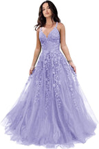 Tulle Prom Dresses for Women 2025 Sparkly Lace Appliques Long Ball Gowns Spaghetti Straps A - Line Evening Gowns - Bmbride