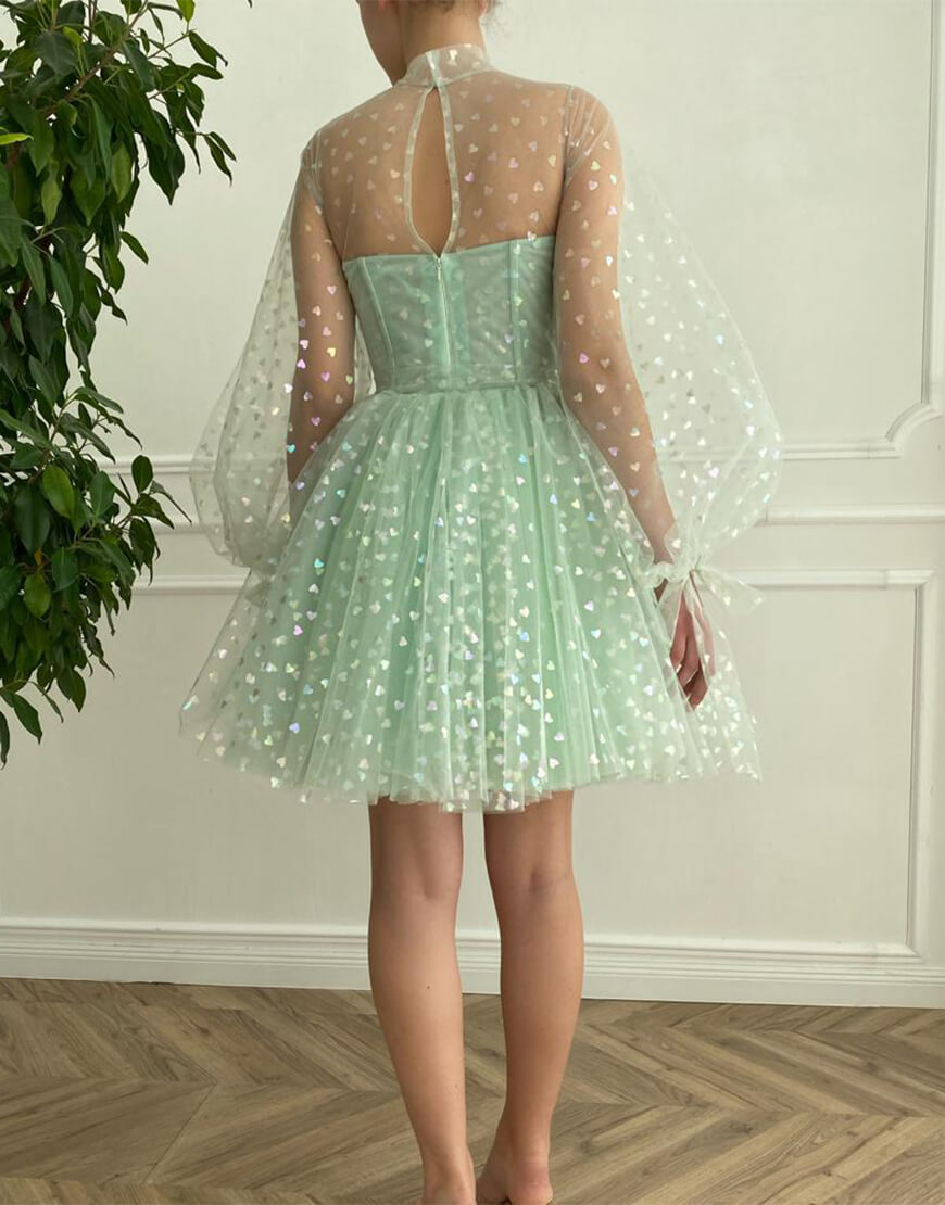 Captivating A-Line Corset Homecoming Dress with Charming Sleeves BM bride