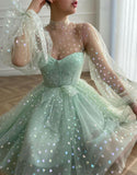 Captivating A-Line Corset Homecoming Dress with Charming Sleeves BM bride