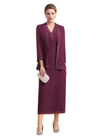 V-Neck Sleeveless Appliques Dress BMbride