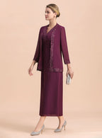 V-Neck Sleeveless Appliques Dress BMbride