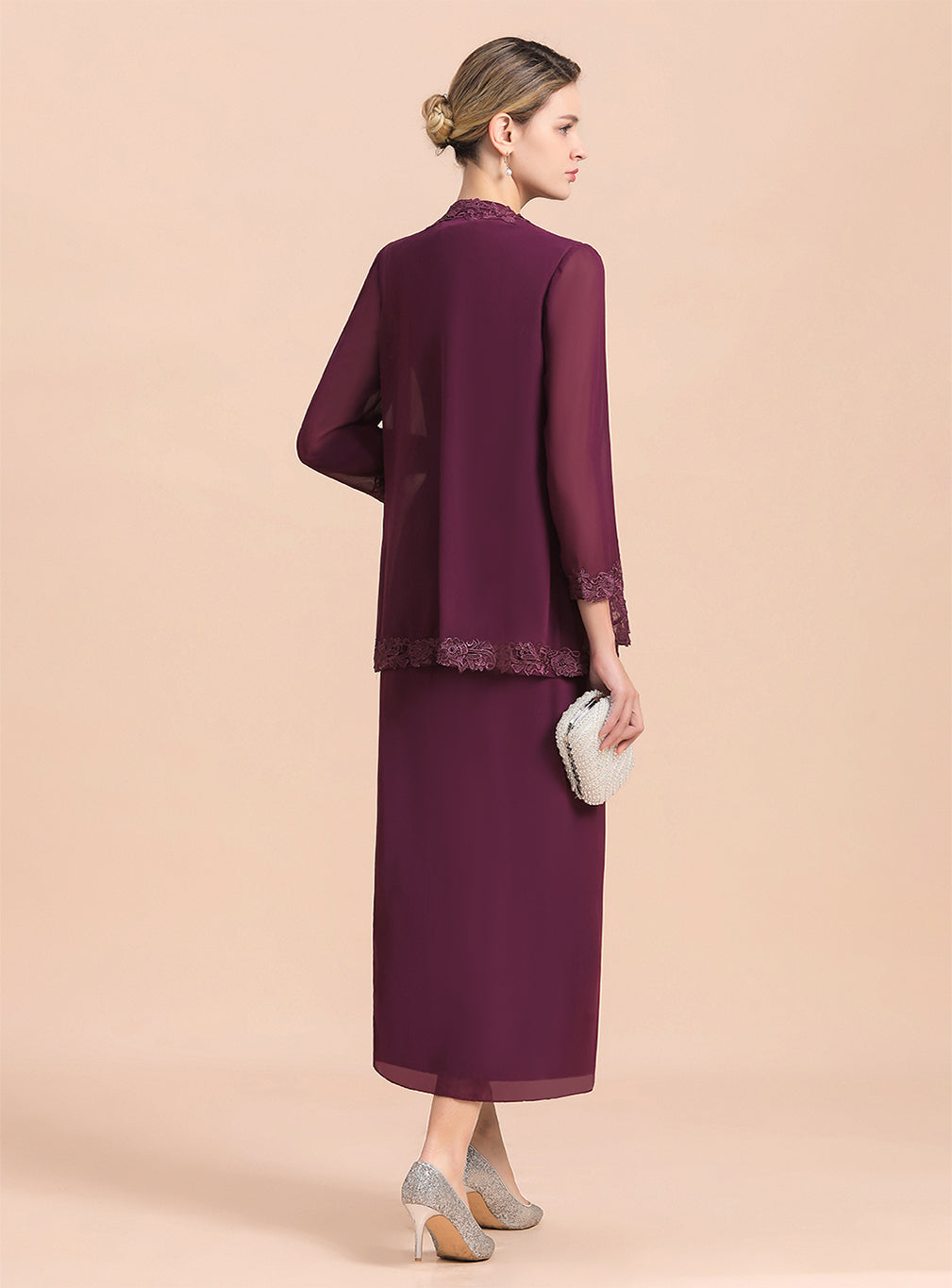 V-Neck Sleeveless Appliques Dress BMbride