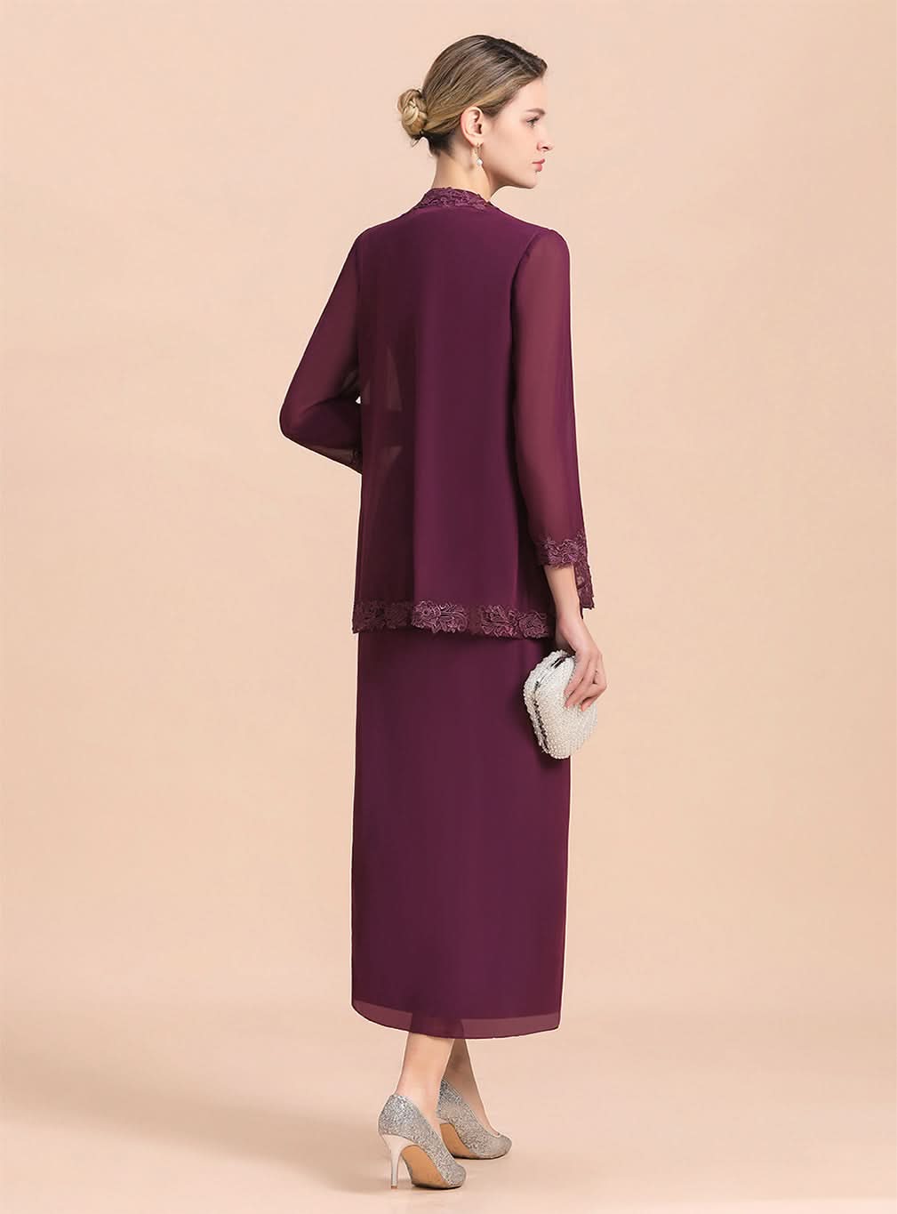 V-Neck Sleeveless Appliques Dress BMbride