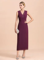 V-Neck Sleeveless Appliques Dress BMbride