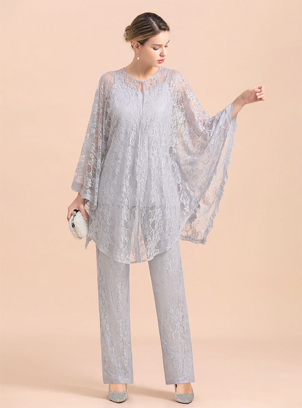 V-Neck Spaghetti Straps Appliques Jumpsuit BMbride